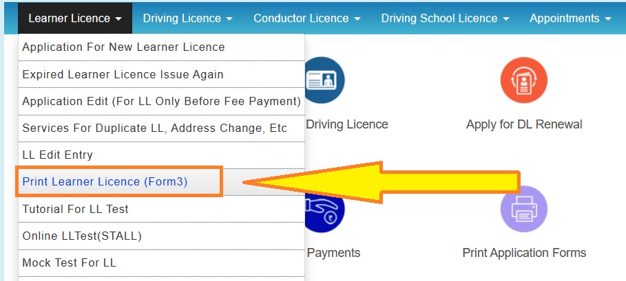 Download learner license