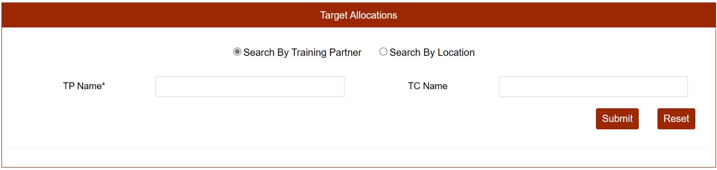 Target allocation