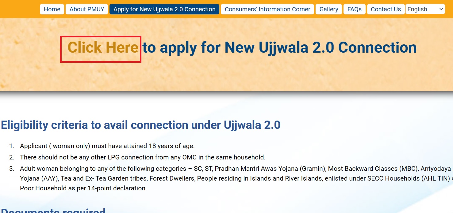pm ujjwala yojana application