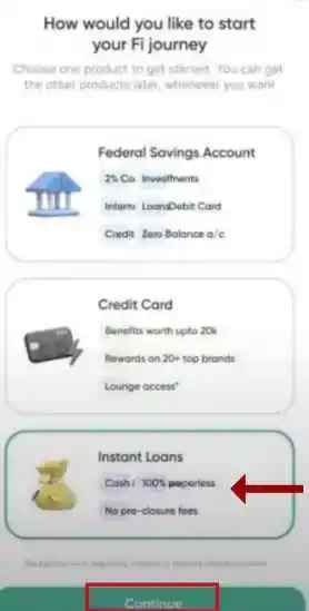 FI money app instant loan