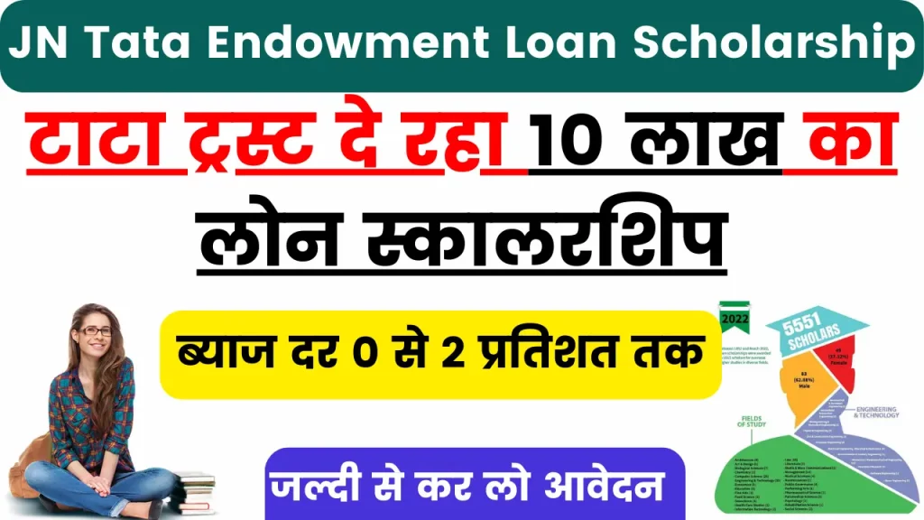 JN Tata Endowment Loan Scholarship 2024 - ऐसा मौका फिर नहीं, टाटा ट्रस्ट दे रहा 10 लाख का लोन स्कालरशिप, जल्दी से कर लो आवेदन