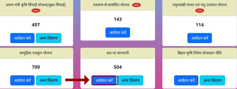 Bihar Chhat par bagwani yojana apply